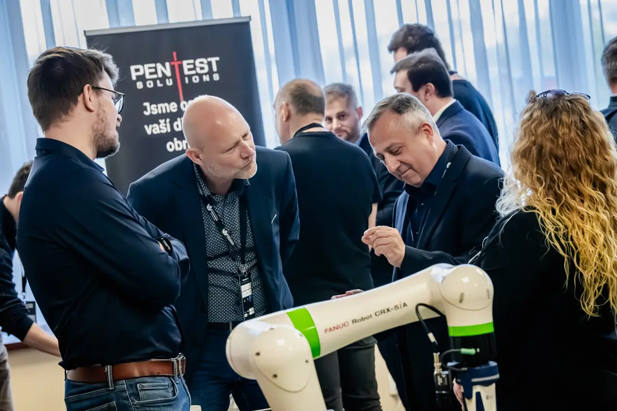 FANUC kolaborativní robot u stánku Pentest Solutions
